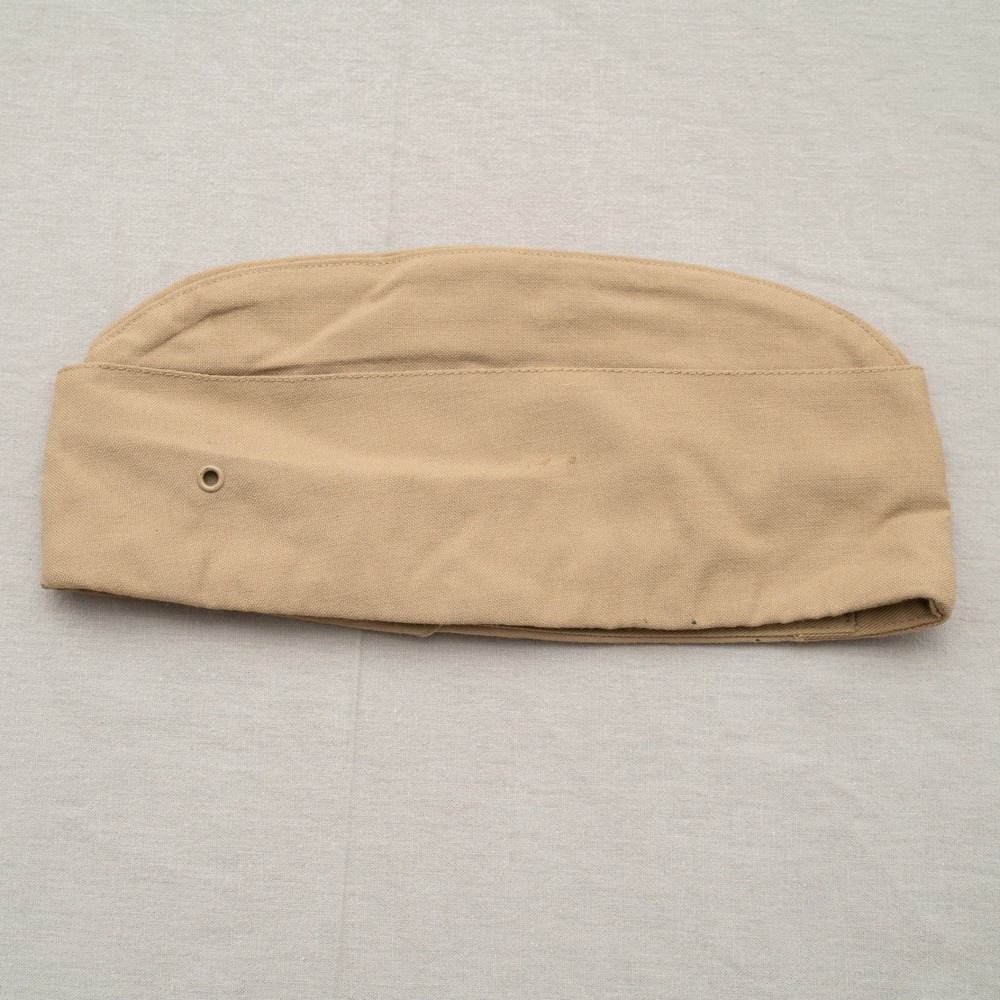 Vintage‎ Garrison Wool Cap Trop M-1 Vietnam Era Beige Hat 6 3/4